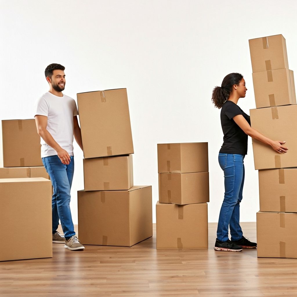 Professional movers in action